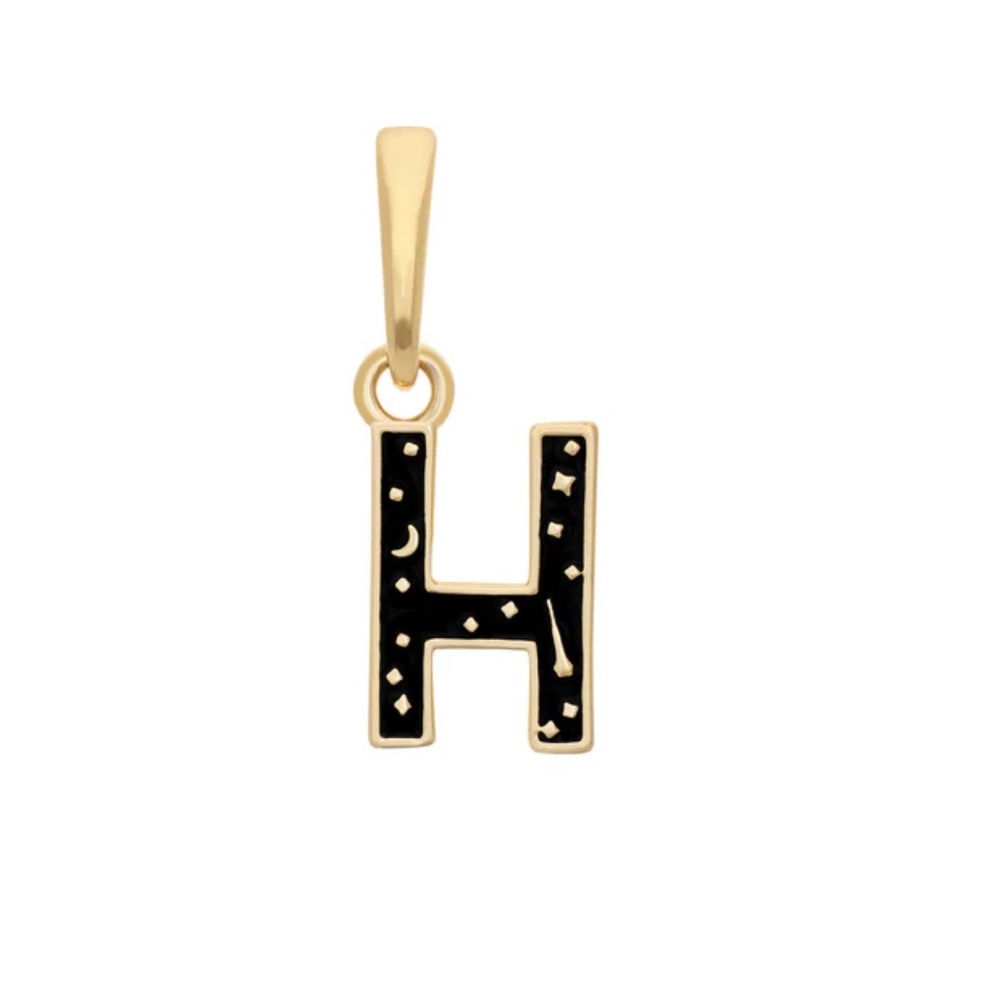 Little Rooms Alphabet Initial Charm (Letter H) - Personalized Jewelry